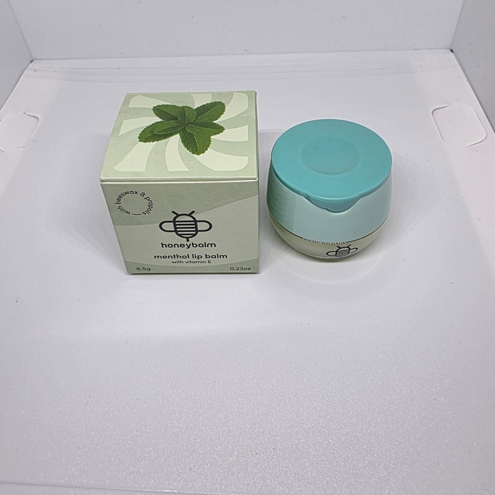 Honeybalm Menthol Lip Balm 0.23 oz Mint Vitamin E Beeswax New